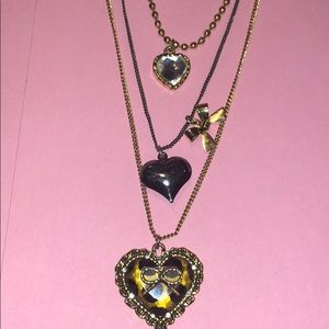 Betsey Johnson layered leopard necklace